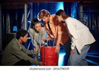 Team solving lab escape room
